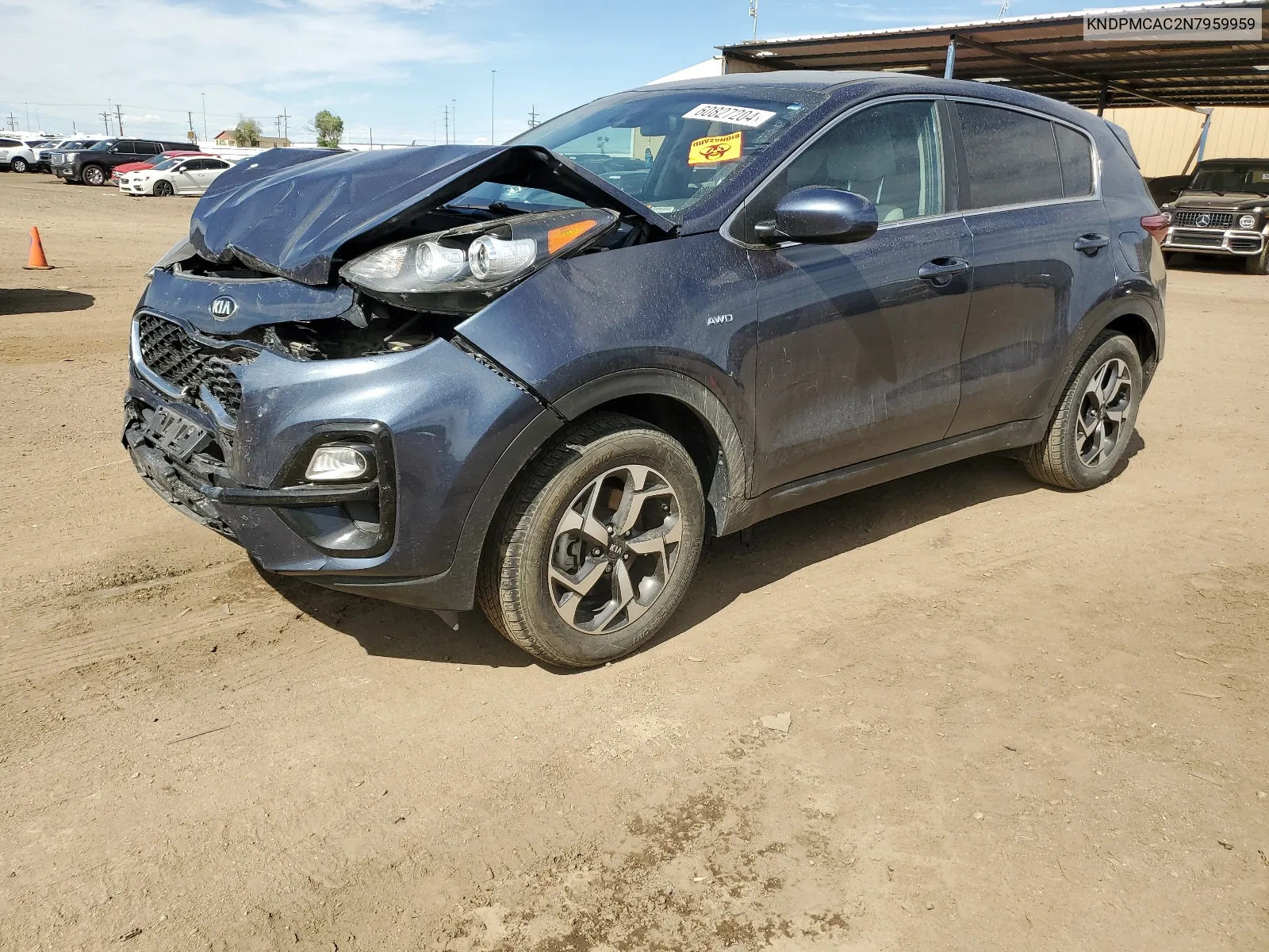 2022 Kia Sportage Lx VIN: KNDPMCAC2N7959959 Lot: 60827204