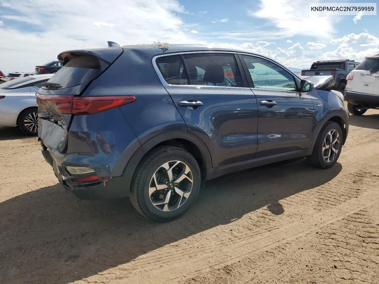 2022 Kia Sportage Lx VIN: KNDPMCAC2N7959959 Lot: 60827204