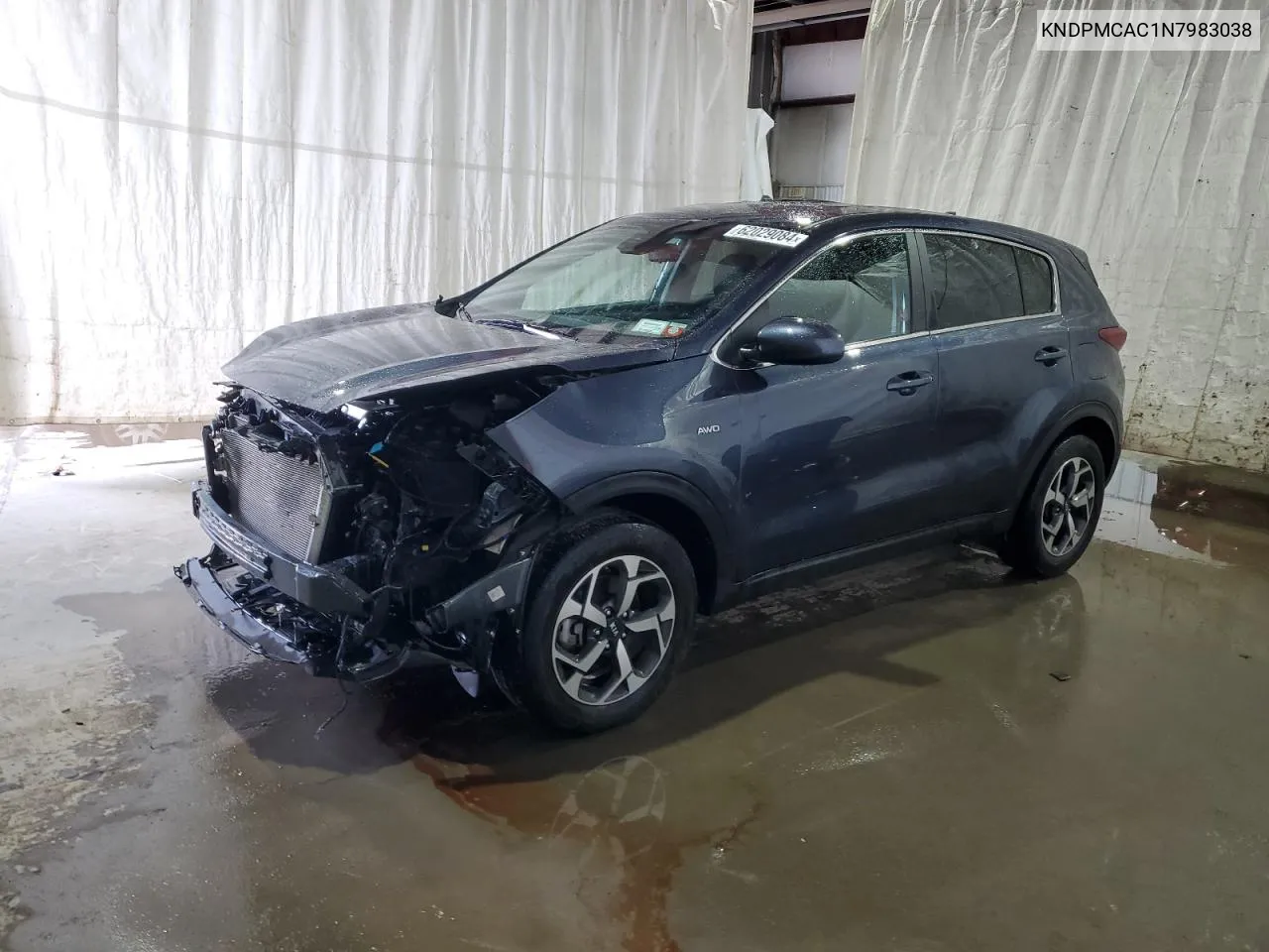 2022 Kia Sportage Lx VIN: KNDPMCAC1N7983038 Lot: 62029084