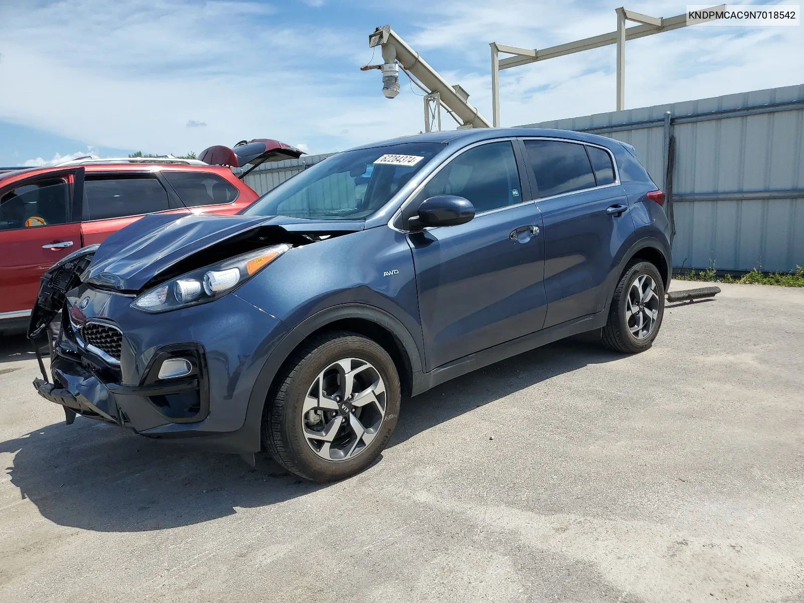 2022 Kia Sportage Lx VIN: KNDPMCAC9N7018542 Lot: 62284374