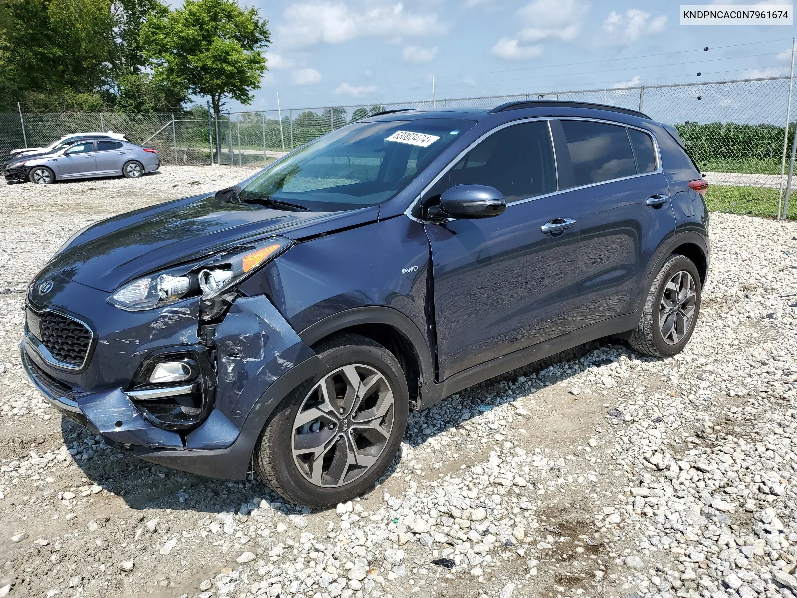 2022 Kia Sportage Ex VIN: KNDPNCAC0N7961674 Lot: 63003474