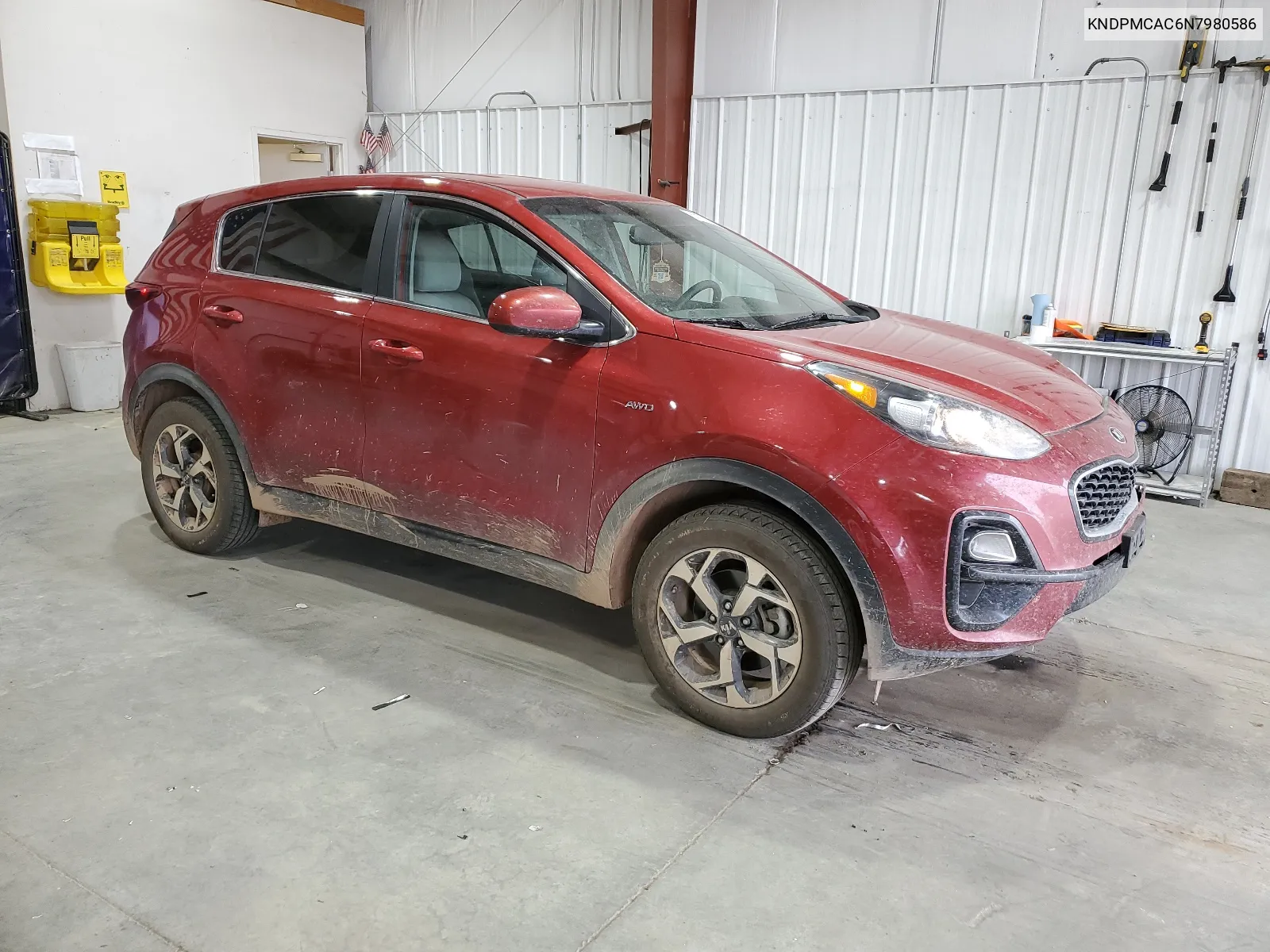 2022 Kia Sportage Lx VIN: KNDPMCAC6N7980586 Lot: 63119574