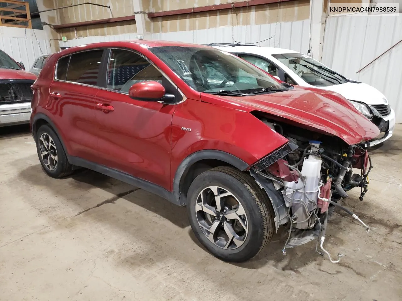 2022 Kia Sportage Lx VIN: KNDPMCAC4N7988539 Lot: 65385444