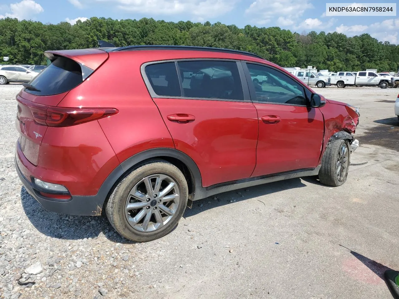 2022 Kia Sportage S VIN: KNDP63AC8N7958244 Lot: 65952054