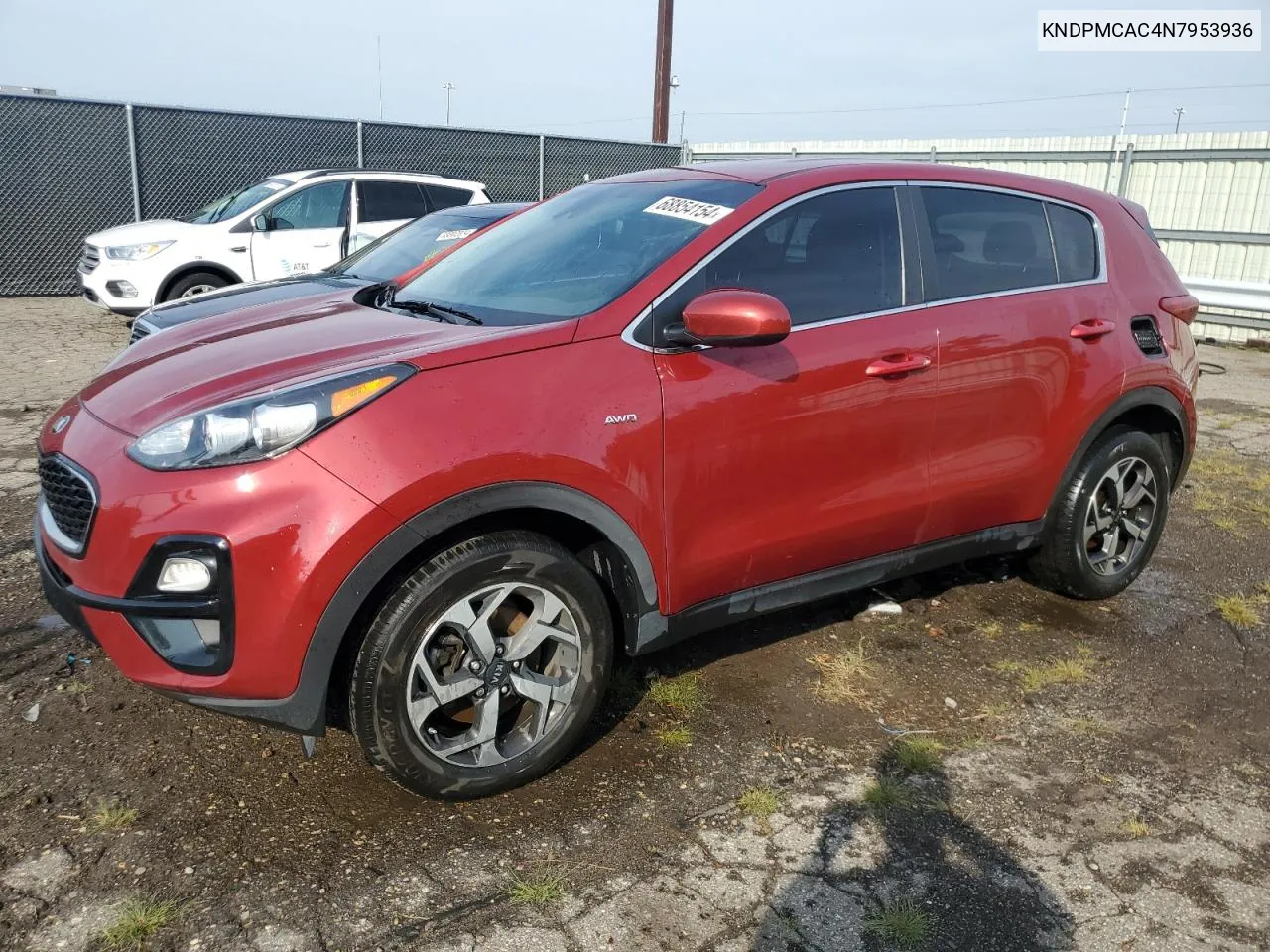 2022 Kia Sportage Lx VIN: KNDPMCAC4N7953936 Lot: 68854154