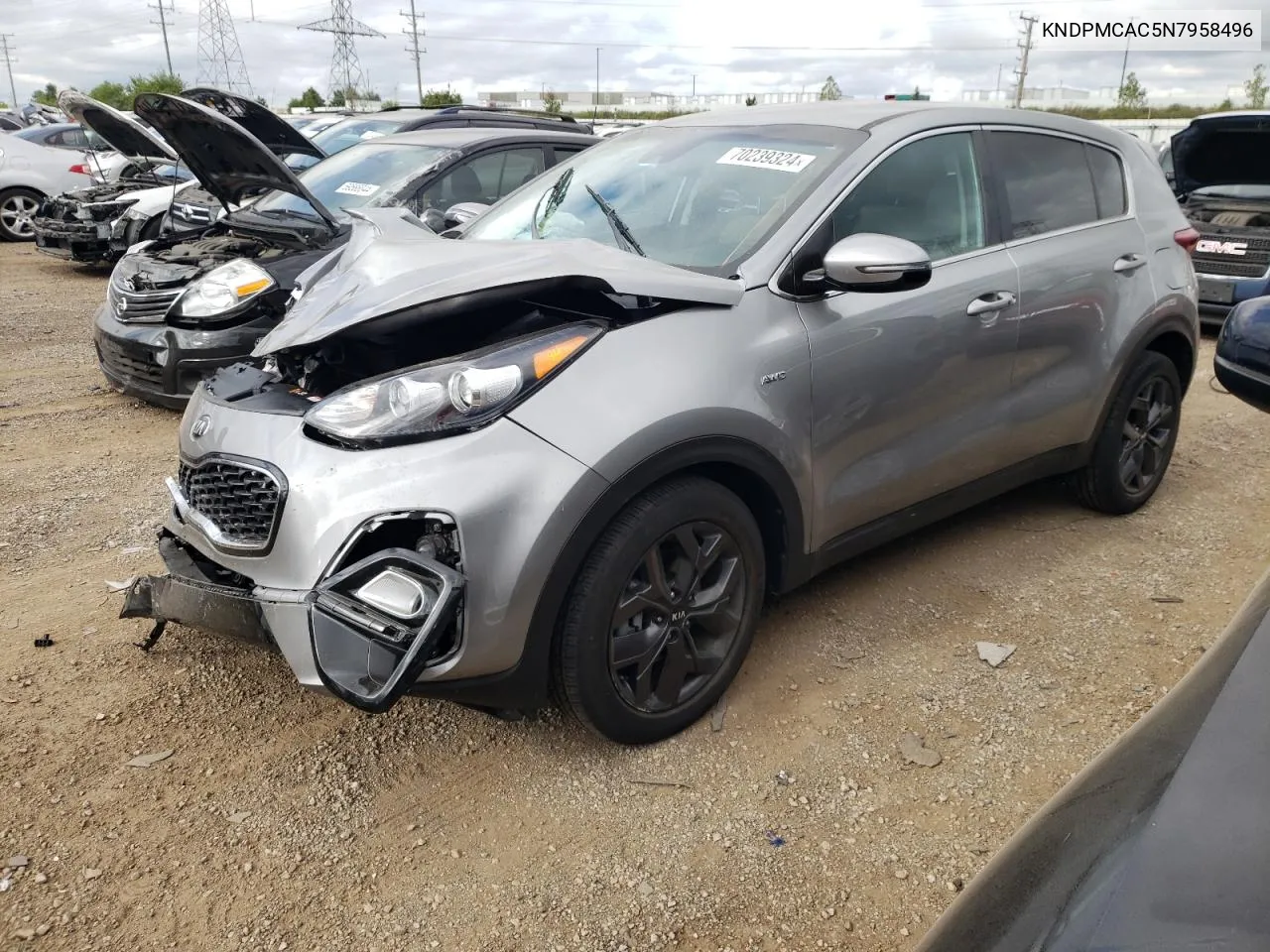 2022 Kia Sportage Lx VIN: KNDPMCAC5N7958496 Lot: 70239324