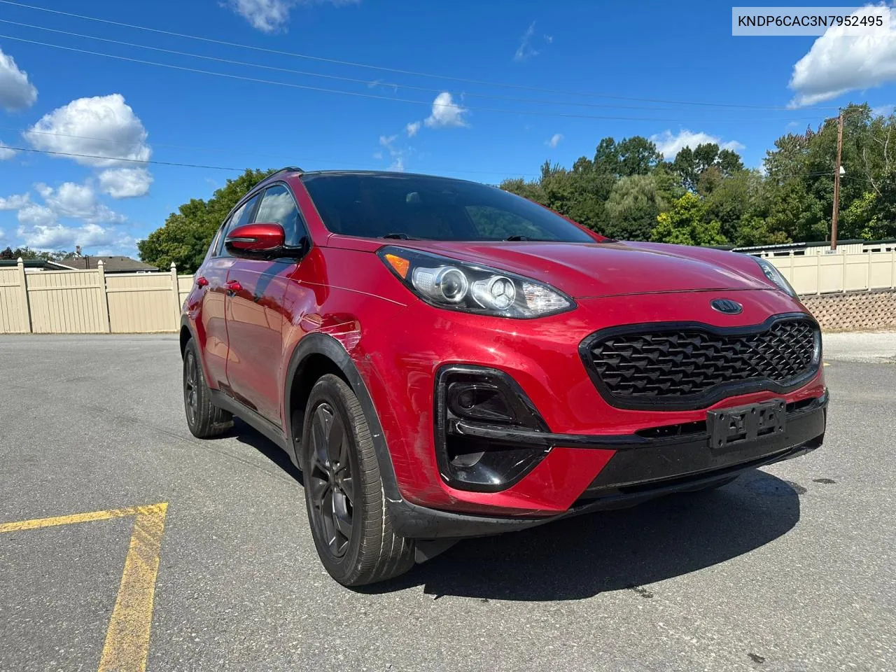 2022 Kia Sportage S VIN: KNDP6CAC3N7952495 Lot: 71039824