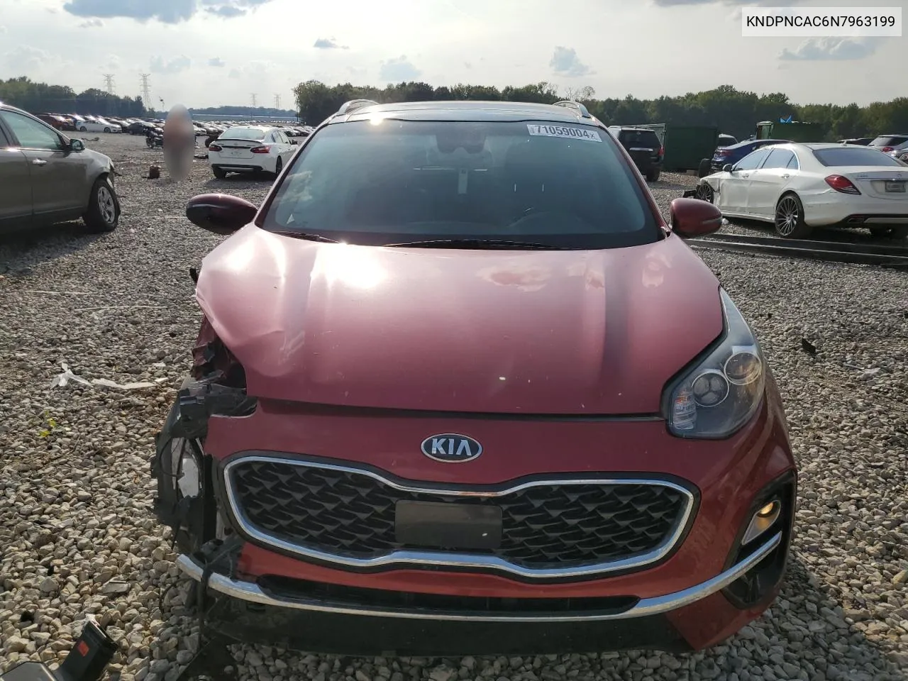 2022 Kia Sportage Ex VIN: KNDPNCAC6N7963199 Lot: 71059004