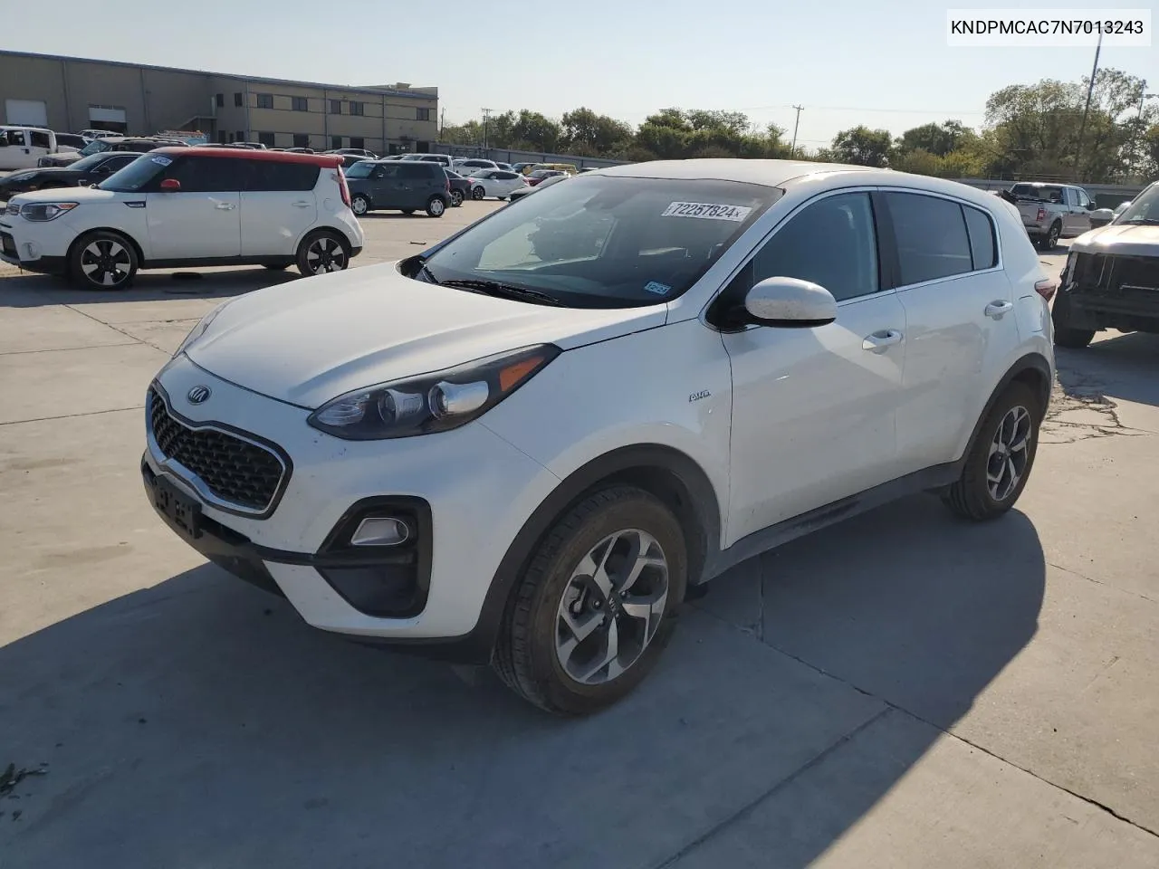 2022 Kia Sportage Lx VIN: KNDPMCAC7N7013243 Lot: 72257824