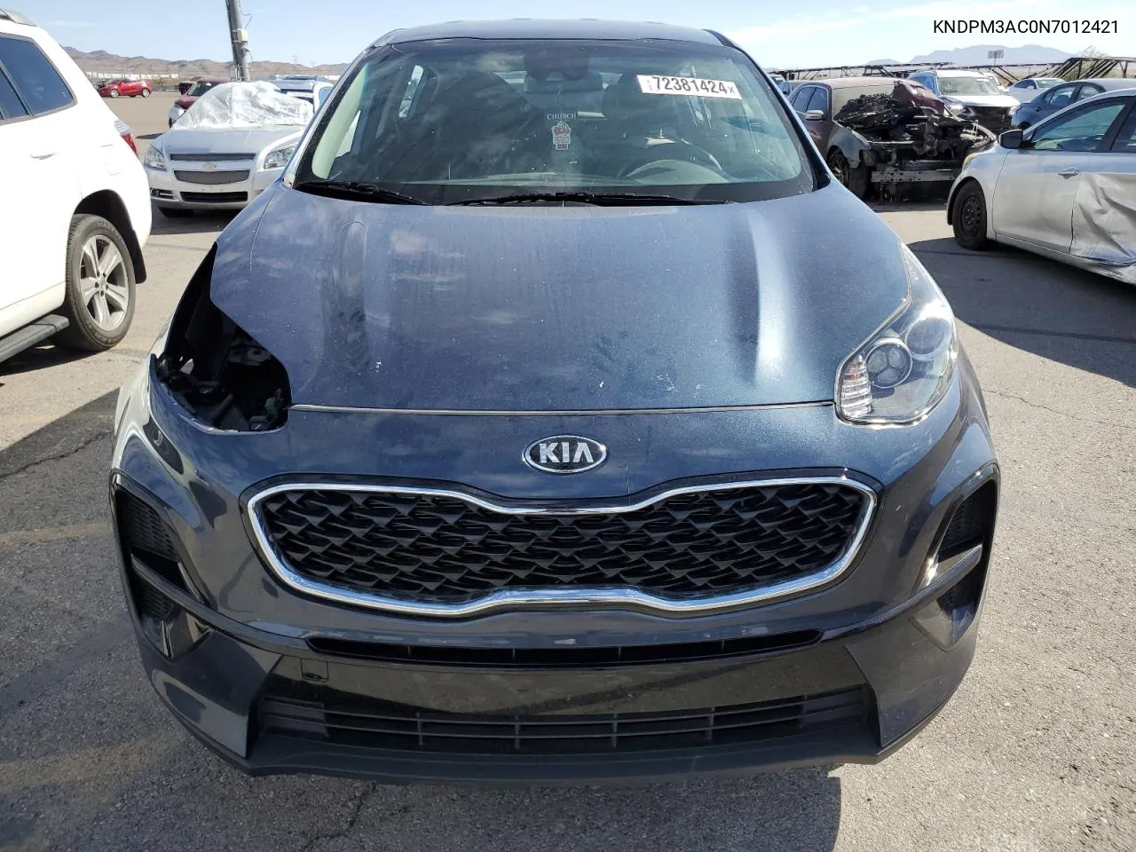 2022 Kia Sportage Lx VIN: KNDPM3AC0N7012421 Lot: 72381424