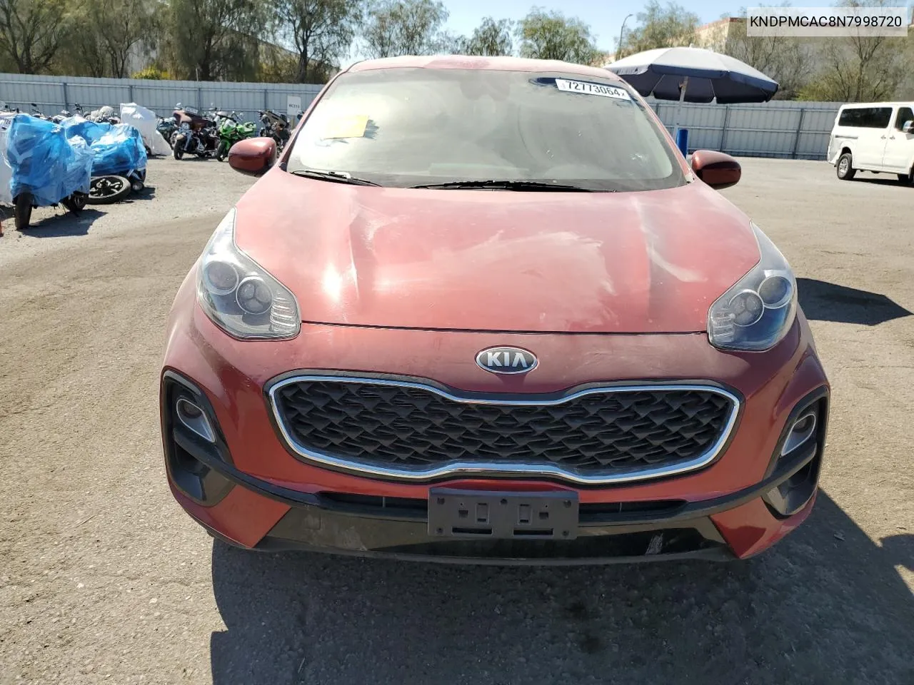 2022 Kia Sportage Lx VIN: KNDPMCAC8N7998720 Lot: 72773064