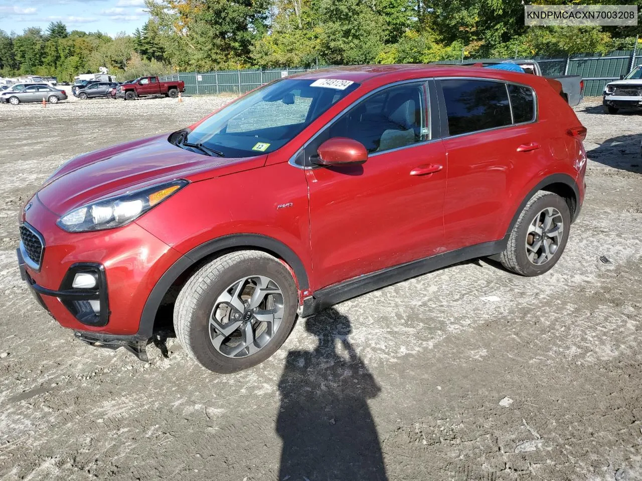 2022 Kia Sportage Lx VIN: KNDPMCACXN7003208 Lot: 73481294