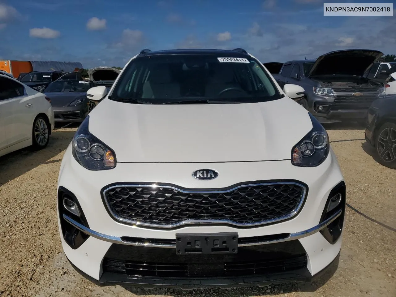 2022 Kia Sportage Ex VIN: KNDPN3AC9N7002418 Lot: 73963414