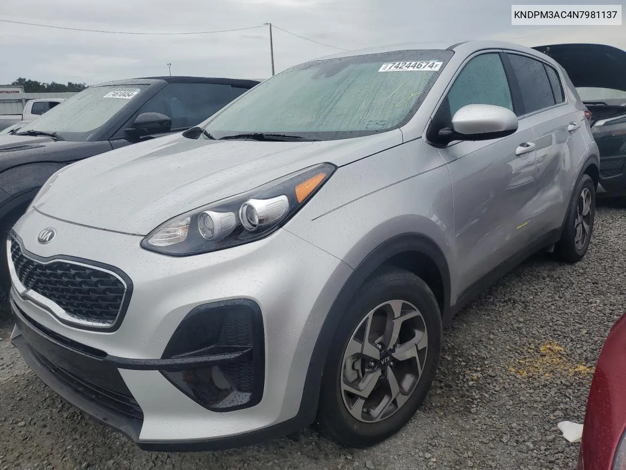 2022 Kia Sportage Lx VIN: KNDPM3AC4N7981137 Lot: 74244674