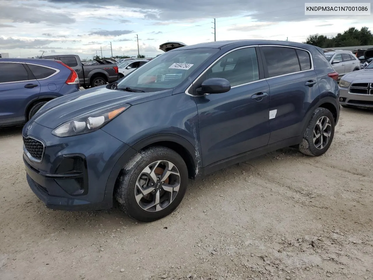 2022 Kia Sportage Lx VIN: KNDPM3AC1N7001086 Lot: 74594754