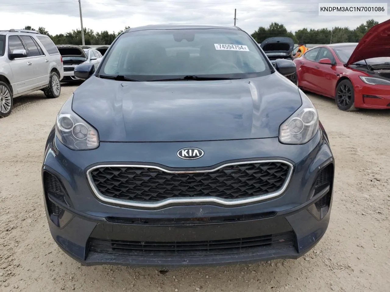 2022 Kia Sportage Lx VIN: KNDPM3AC1N7001086 Lot: 74594754