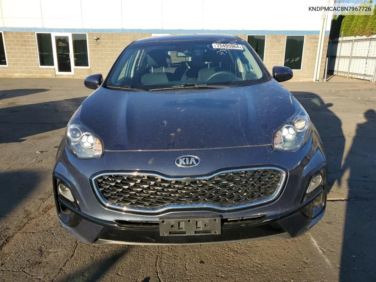 2022 Kia Sportage Lx VIN: KNDPMCAC8N7967726 Lot: 75495964