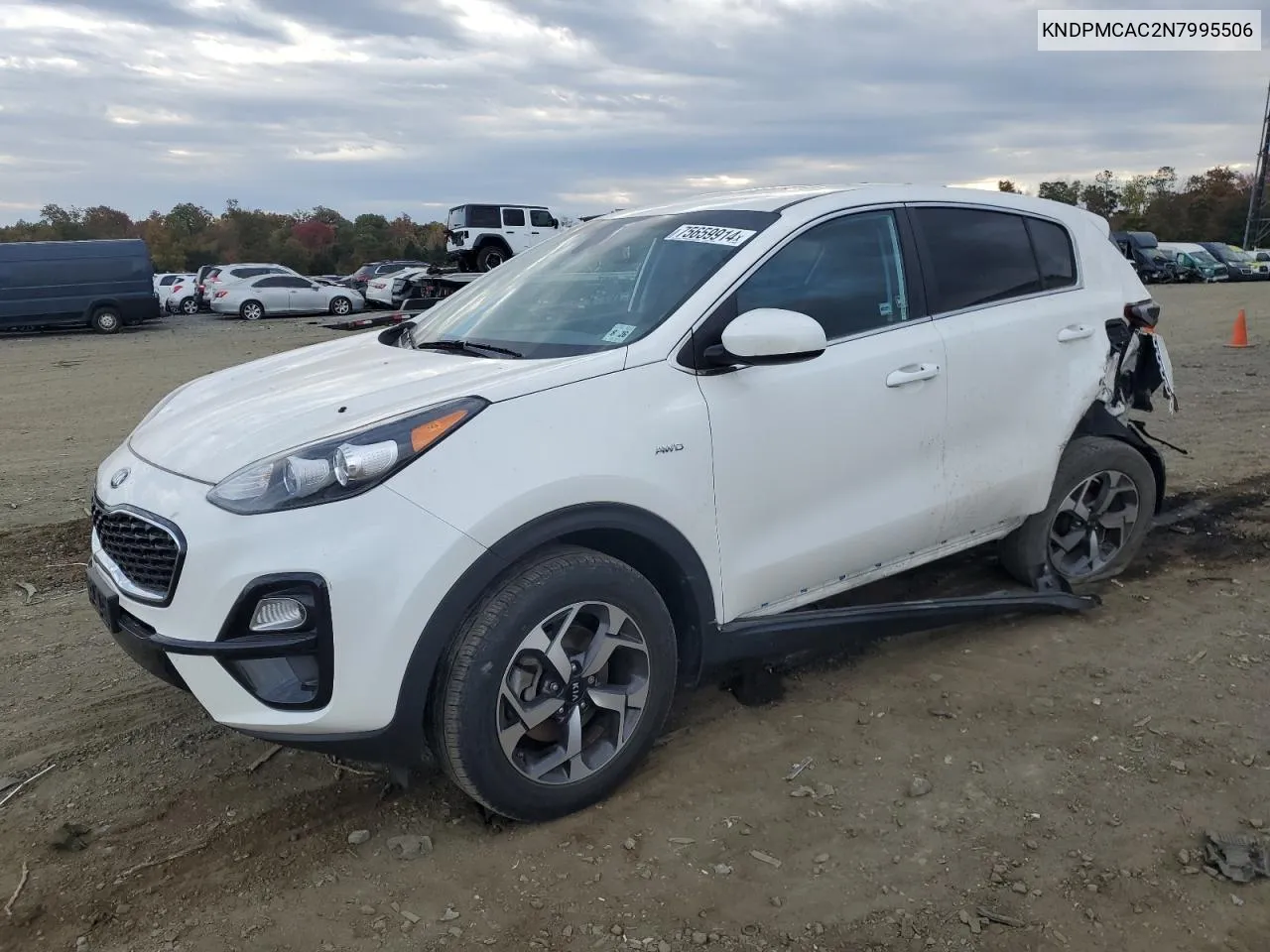 2022 Kia Sportage Lx VIN: KNDPMCAC2N7995506 Lot: 75659914