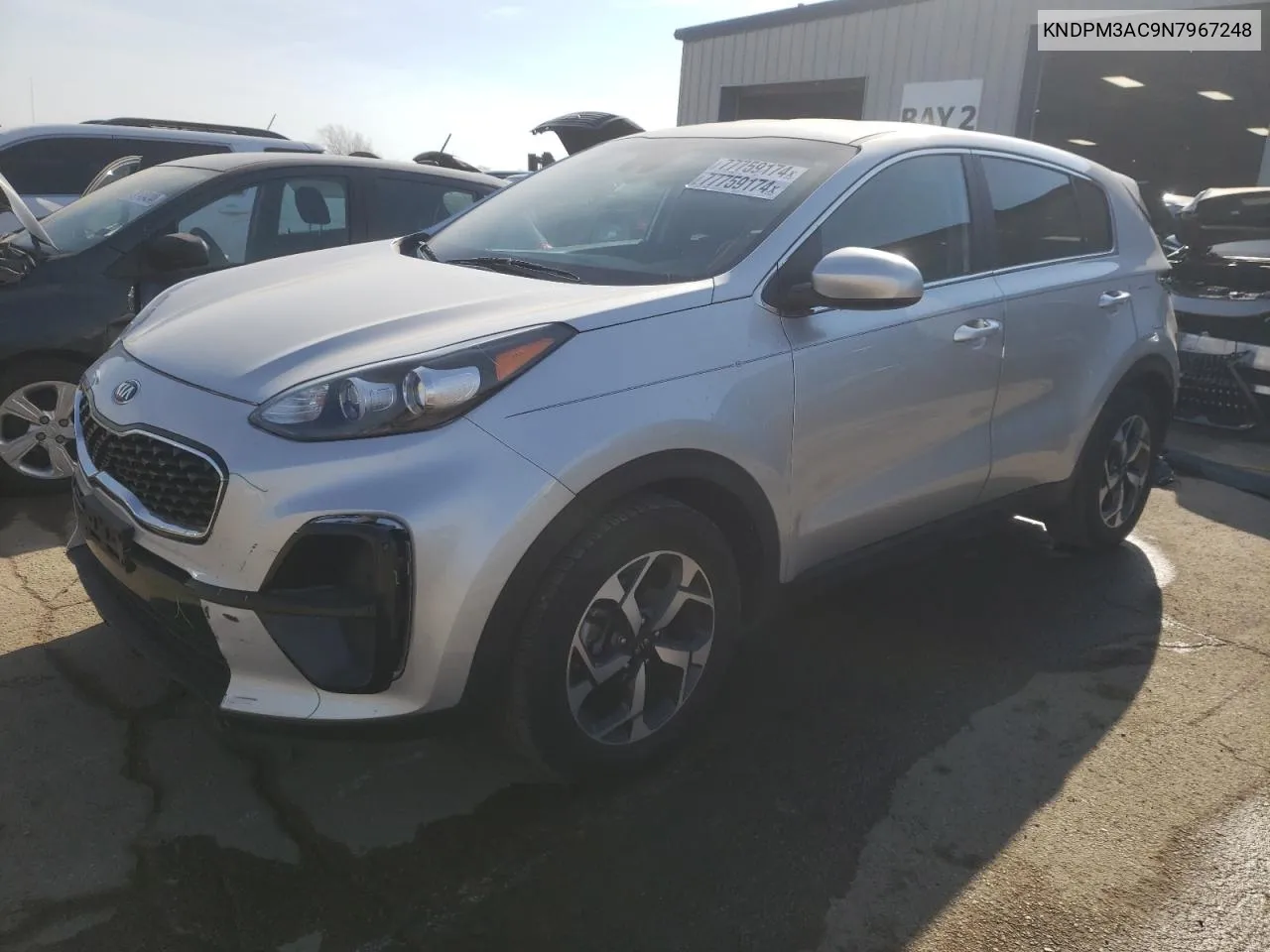 2022 Kia Sportage Lx VIN: KNDPM3AC9N7967248 Lot: 77759174