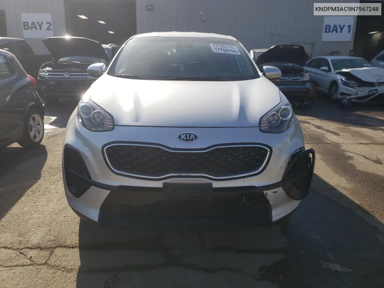 2022 Kia Sportage Lx VIN: KNDPM3AC9N7967248 Lot: 77759174