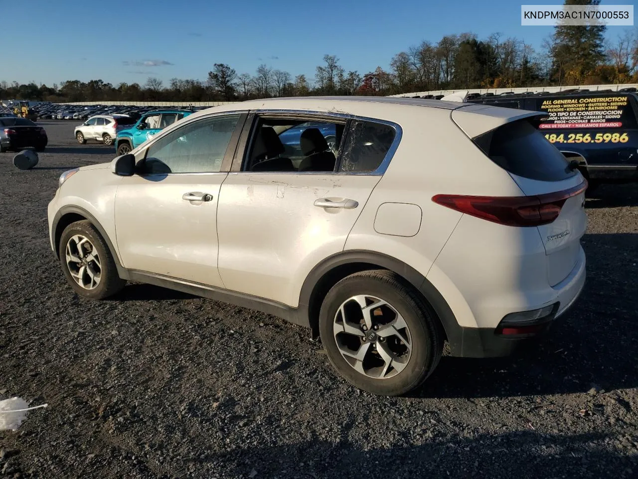 2022 Kia Sportage Lx VIN: KNDPM3AC1N7000553 Lot: 77875374