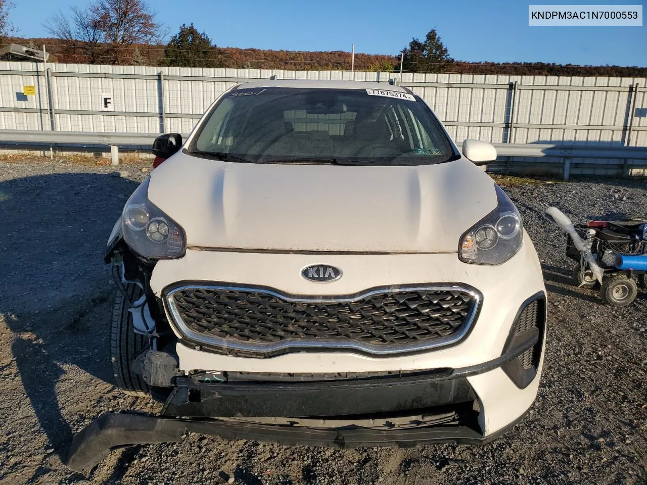 2022 Kia Sportage Lx VIN: KNDPM3AC1N7000553 Lot: 77875374