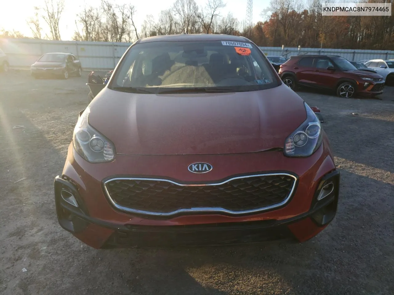 2022 Kia Sportage Lx VIN: KNDPMCAC8N7974465 Lot: 78607094