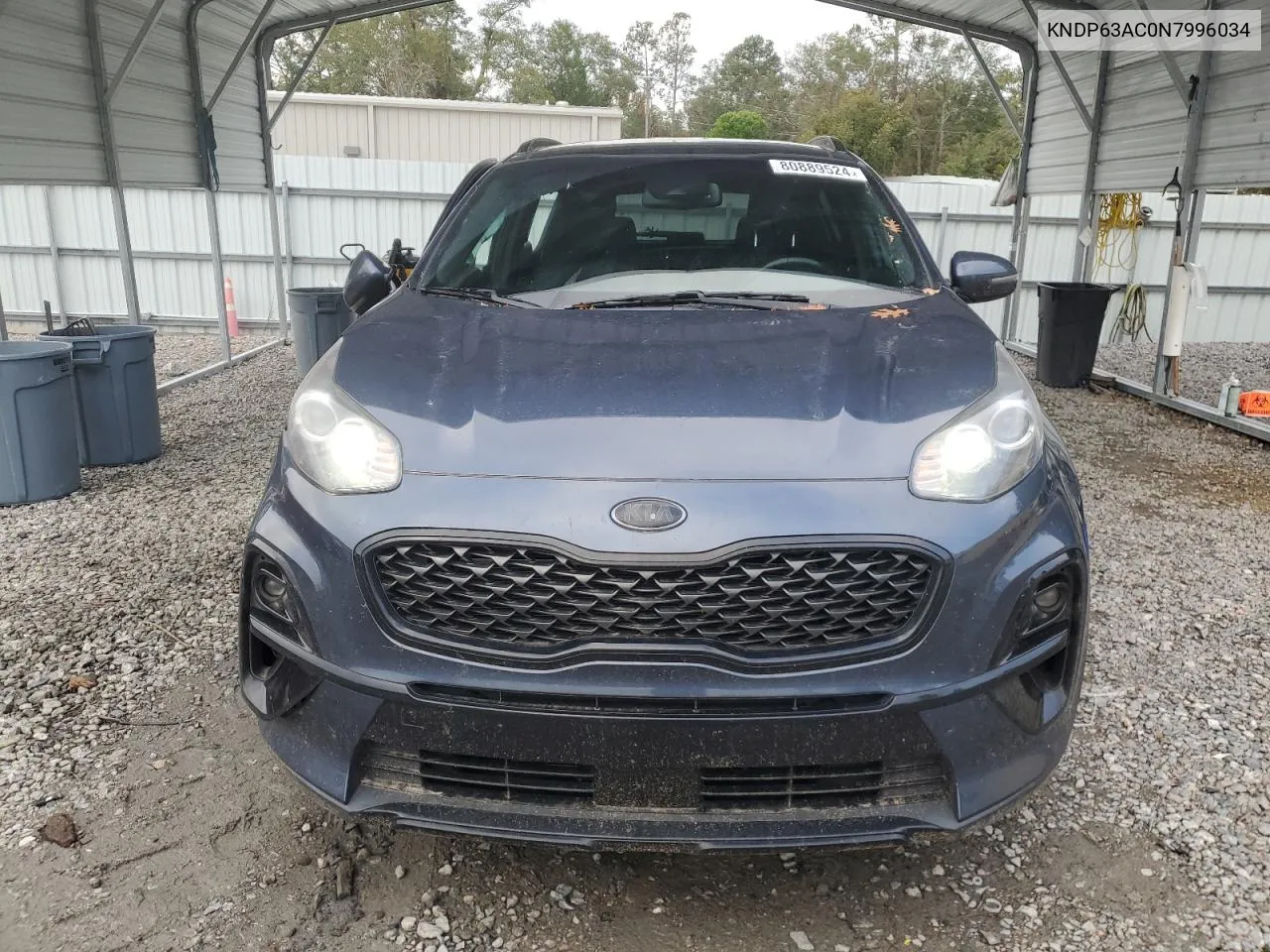 2022 Kia Sportage S VIN: KNDP63AC0N7996034 Lot: 80889524