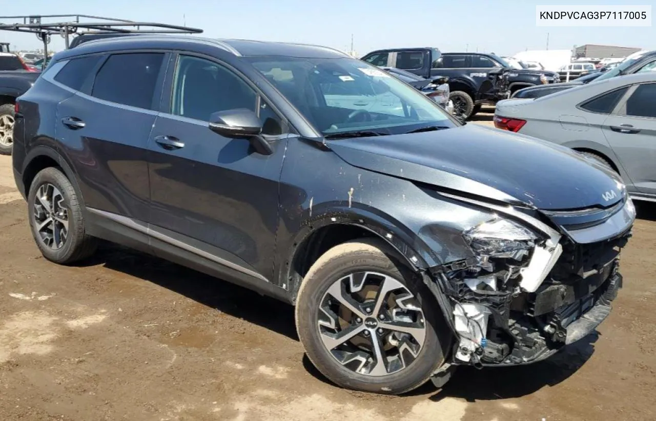 2023 Kia Sportage Ex VIN: KNDPVCAG3P7117005 Lot: 70456354