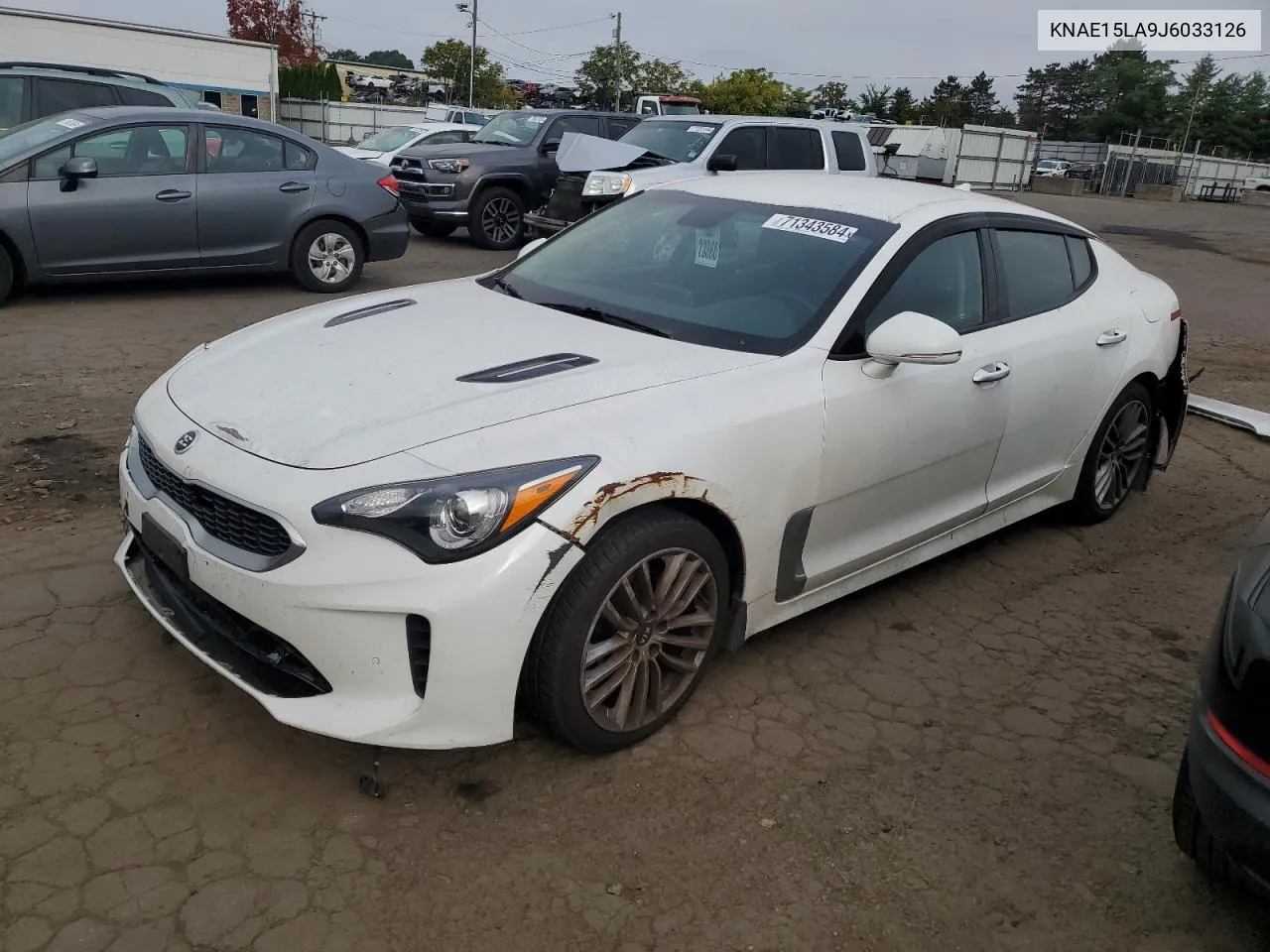 2018 Kia Stinger VIN: KNAE15LA9J6033126 Lot: 71343584