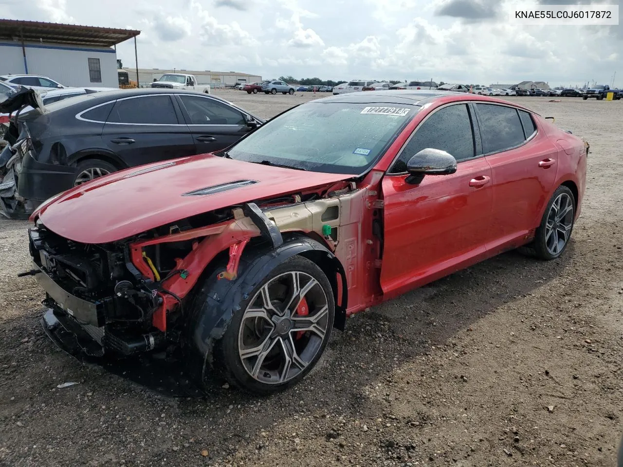 2018 Kia Stinger Gt2 VIN: KNAE55LC0J6017872 Lot: 72777914