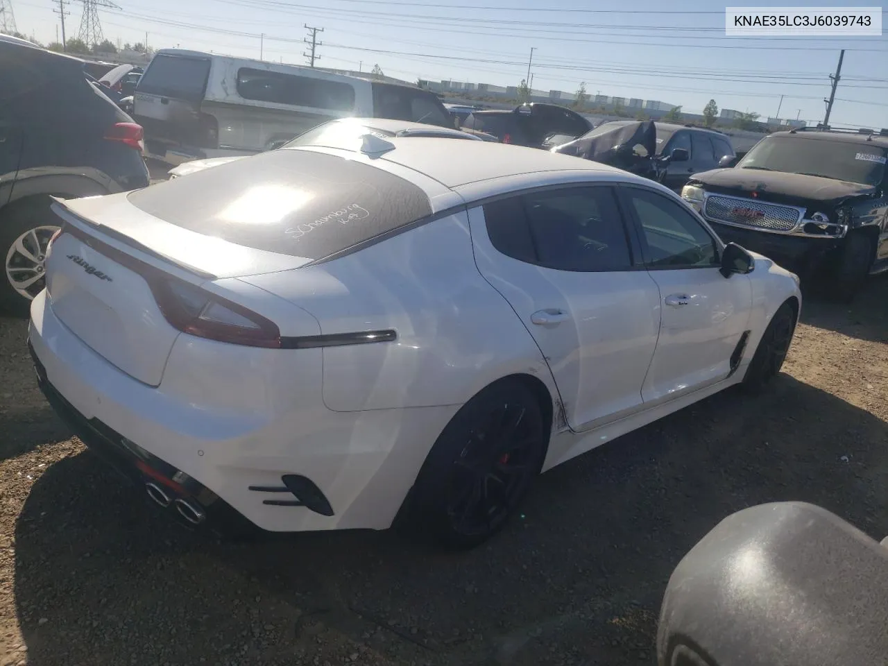 2018 Kia Stinger Gt VIN: KNAE35LC3J6039743 Lot: 74733134