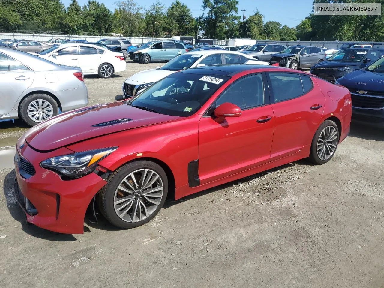 2019 Kia Stinger Premium VIN: KNAE25LA9K6059577 Lot: 73719894