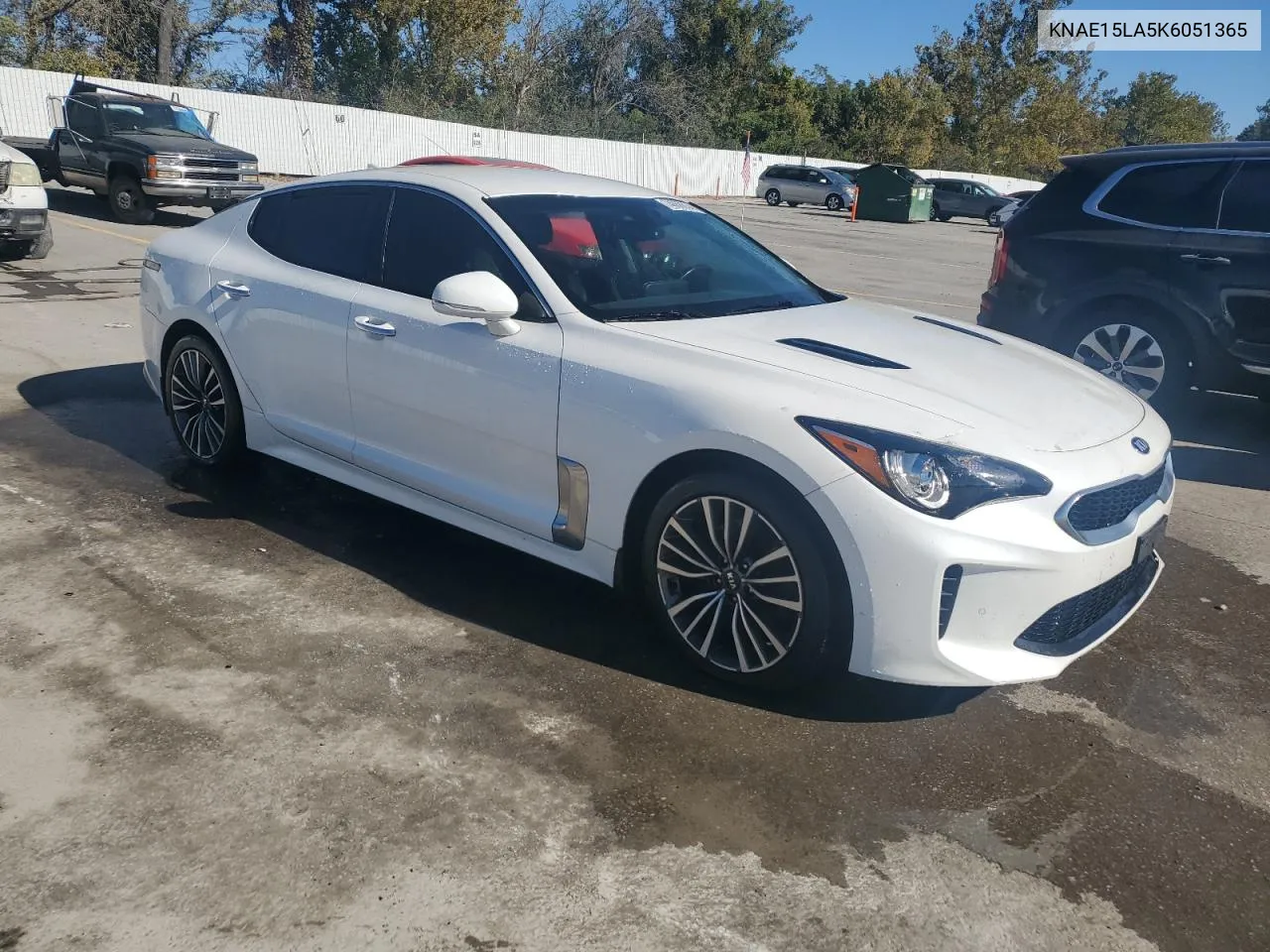 2019 Kia Stinger VIN: KNAE15LA5K6051365 Lot: 74068034