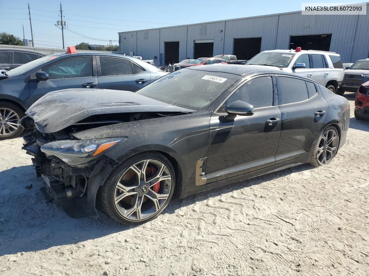 2020 Kia Stinger Gt VIN: KNAE35LC8L6072093 Lot: 77596574