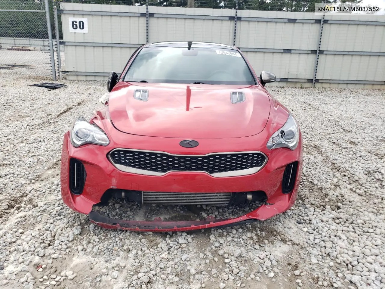 2021 Kia Stinger VIN: KNAE15LA4M6087552 Lot: 72982604