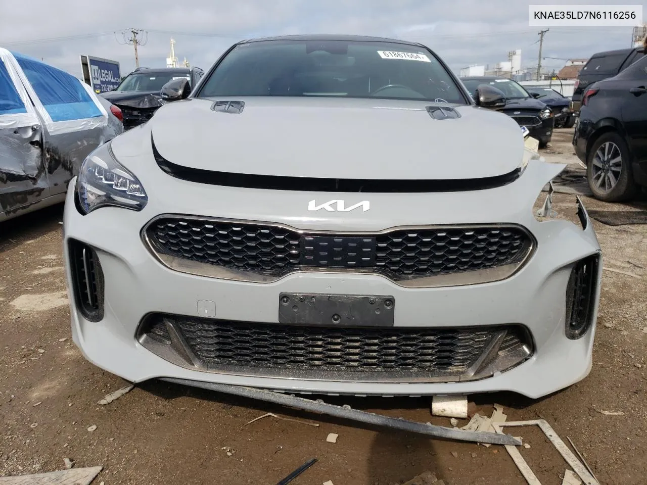 2022 Kia Stinger Gt Line VIN: KNAE35LD7N6116256 Lot: 61867664