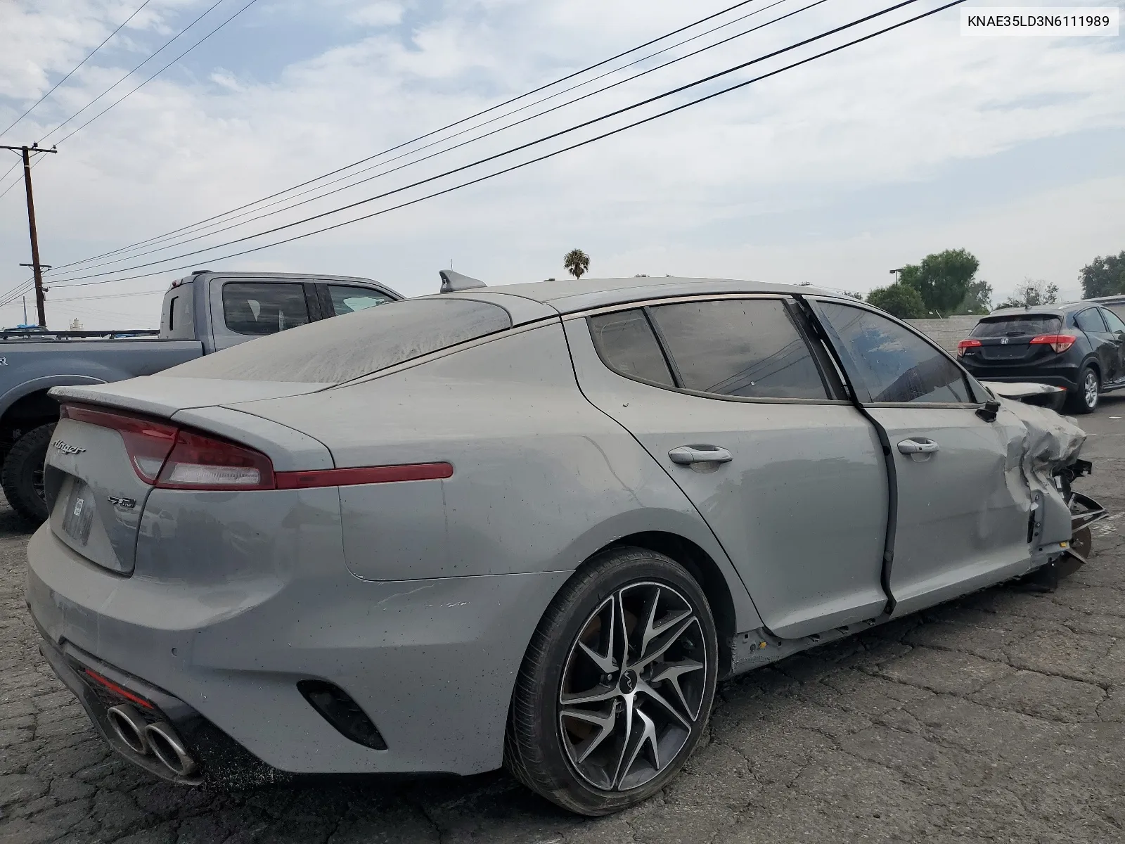 2022 Kia Stinger Gt Line VIN: KNAE35LD3N6111989 Lot: 62926954