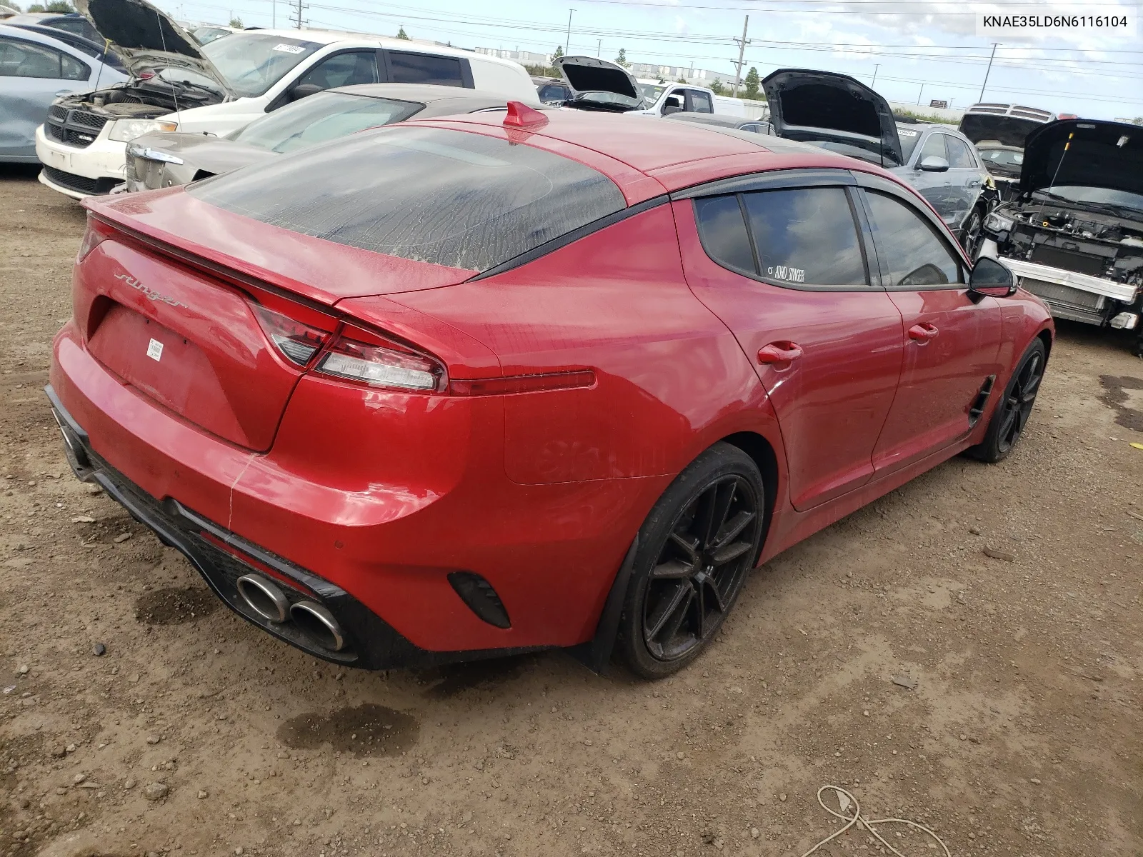 KNAE35LD6N6116104 2022 Kia Stinger Gt Line