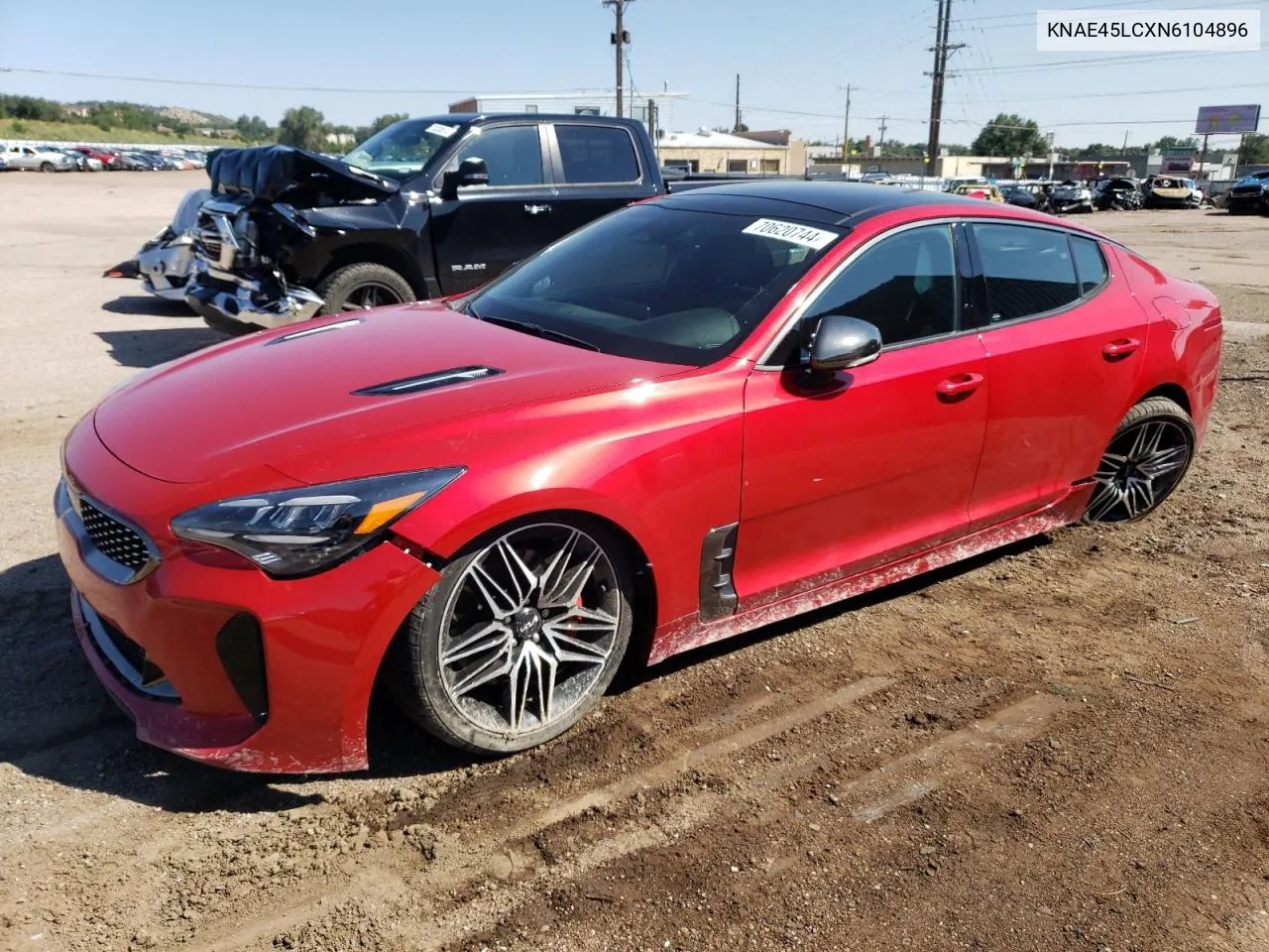 2022 Kia Stinger Gt1 VIN: KNAE45LCXN6104896 Lot: 70620744