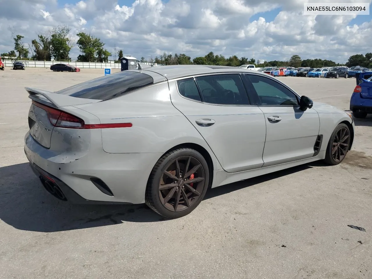 2022 Kia Stinger Gt2 VIN: KNAE55LC6N6103094 Lot: 74520584