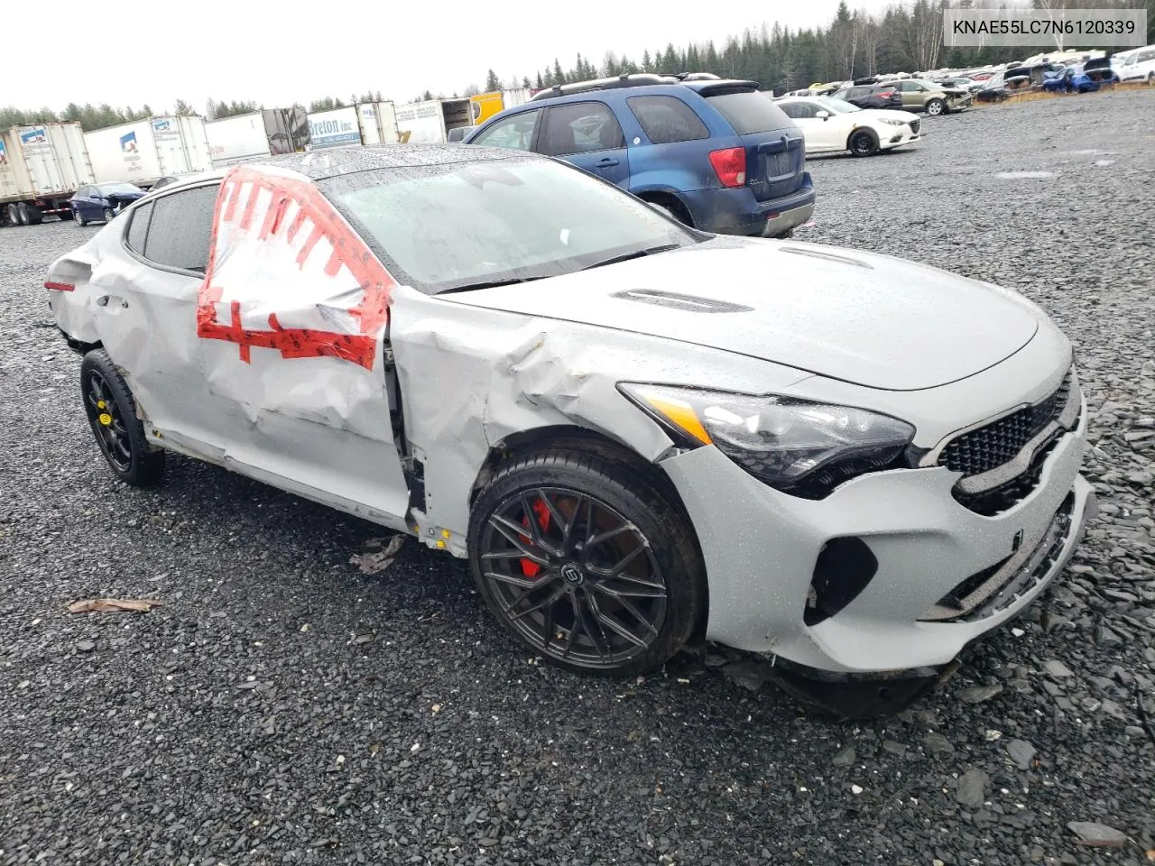 2022 Kia Stinger Gt2 VIN: KNAE55LC7N6120339 Lot: 80450374