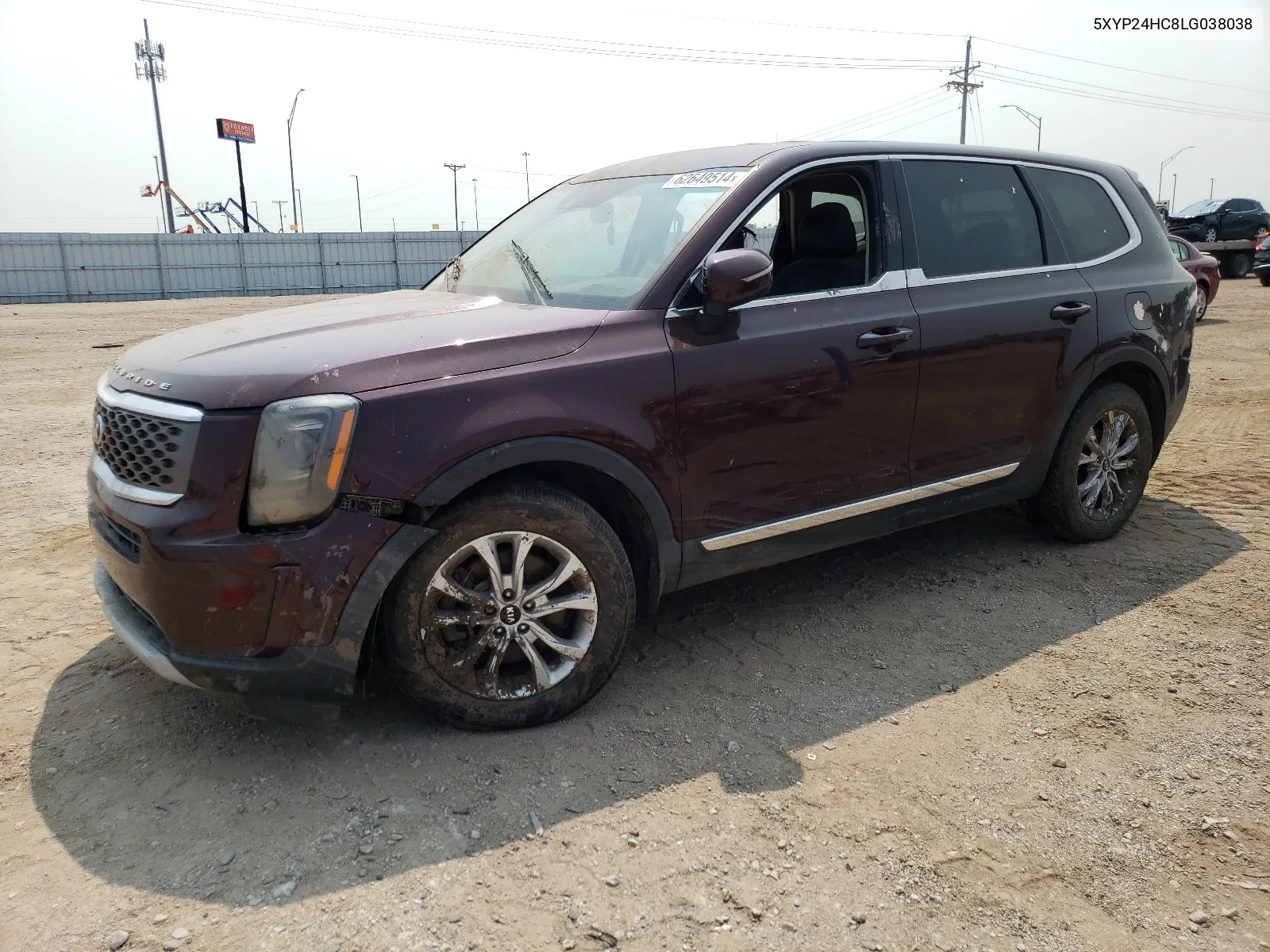 5XYP24HC8LG038038 2020 Kia Telluride Lx