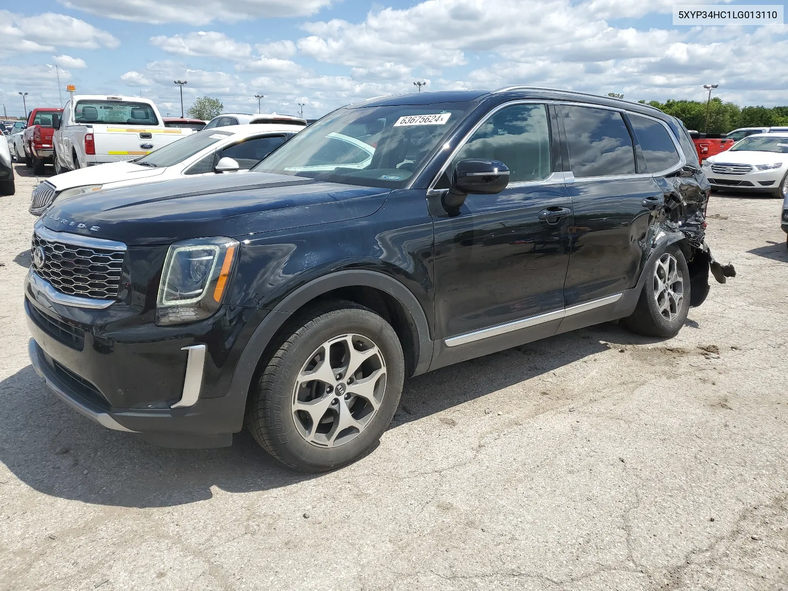 2020 Kia Telluride Ex VIN: 5XYP34HC1LG013110 Lot: 63675624