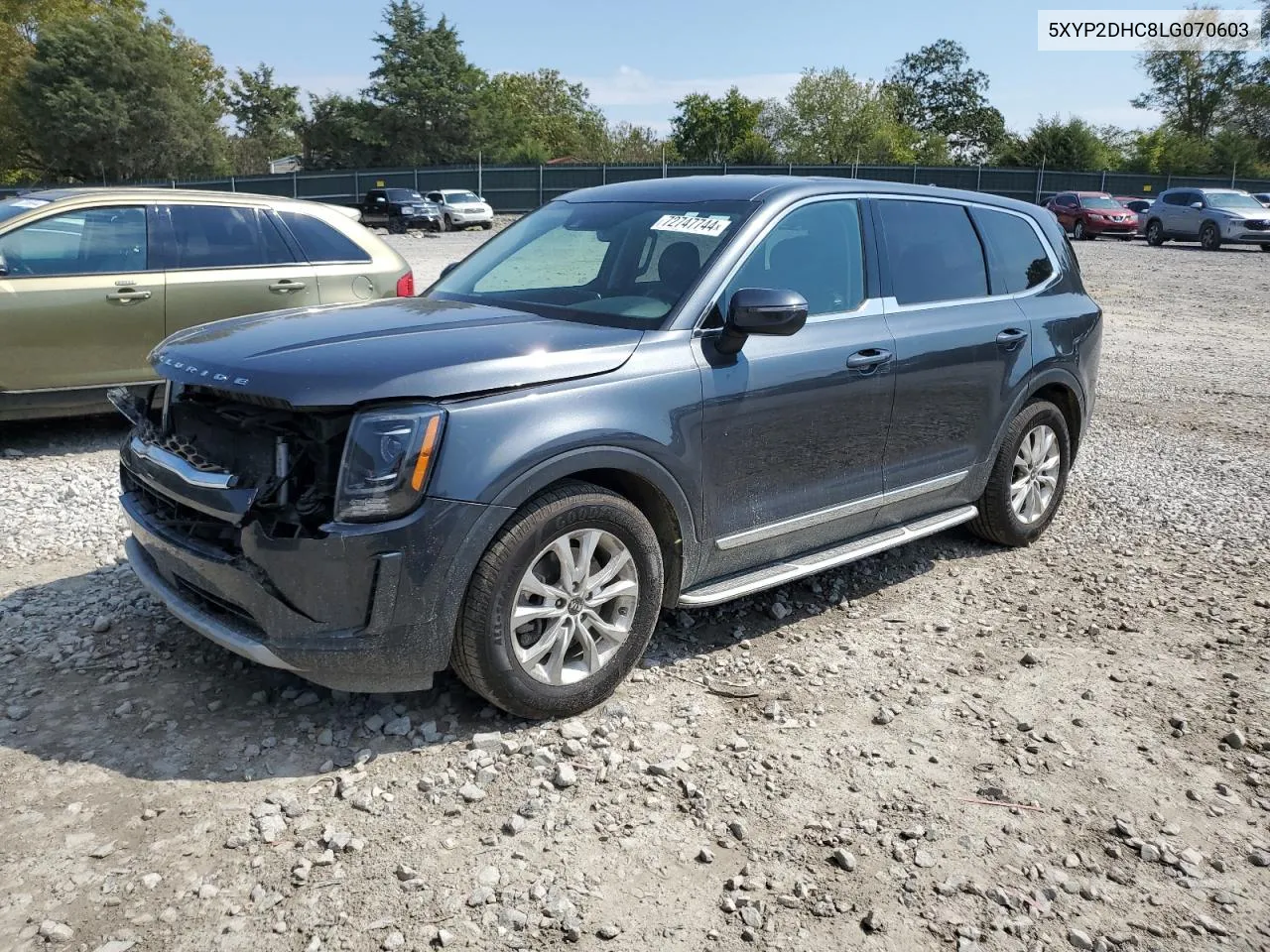 2020 Kia Telluride Lx VIN: 5XYP2DHC8LG070603 Lot: 72747744