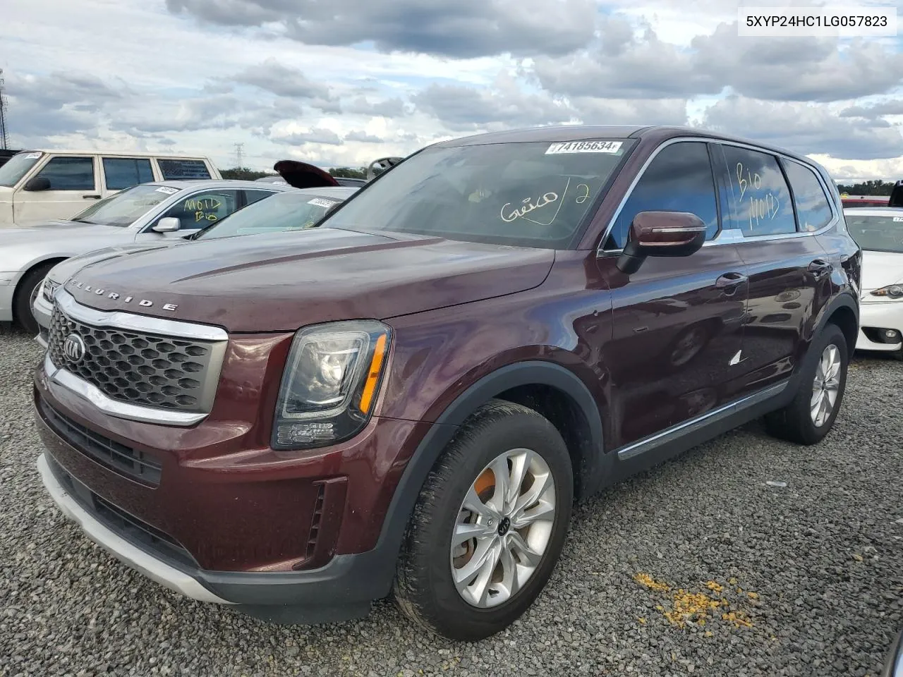 2020 Kia Telluride Lx VIN: 5XYP24HC1LG057823 Lot: 74185634