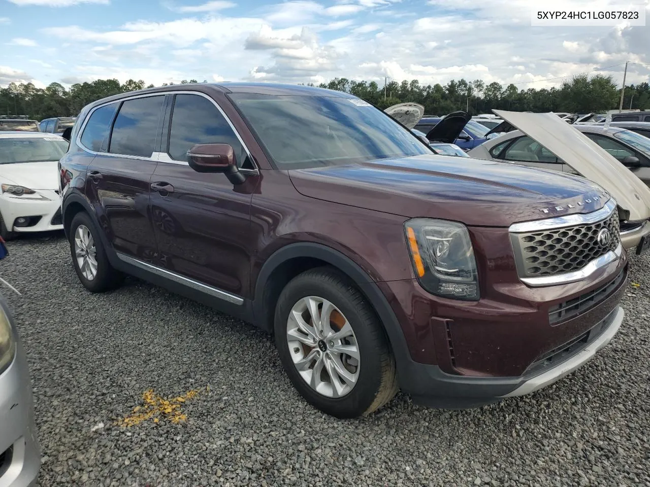 2020 Kia Telluride Lx VIN: 5XYP24HC1LG057823 Lot: 74185634