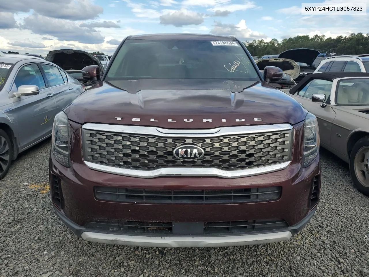 2020 Kia Telluride Lx VIN: 5XYP24HC1LG057823 Lot: 74185634