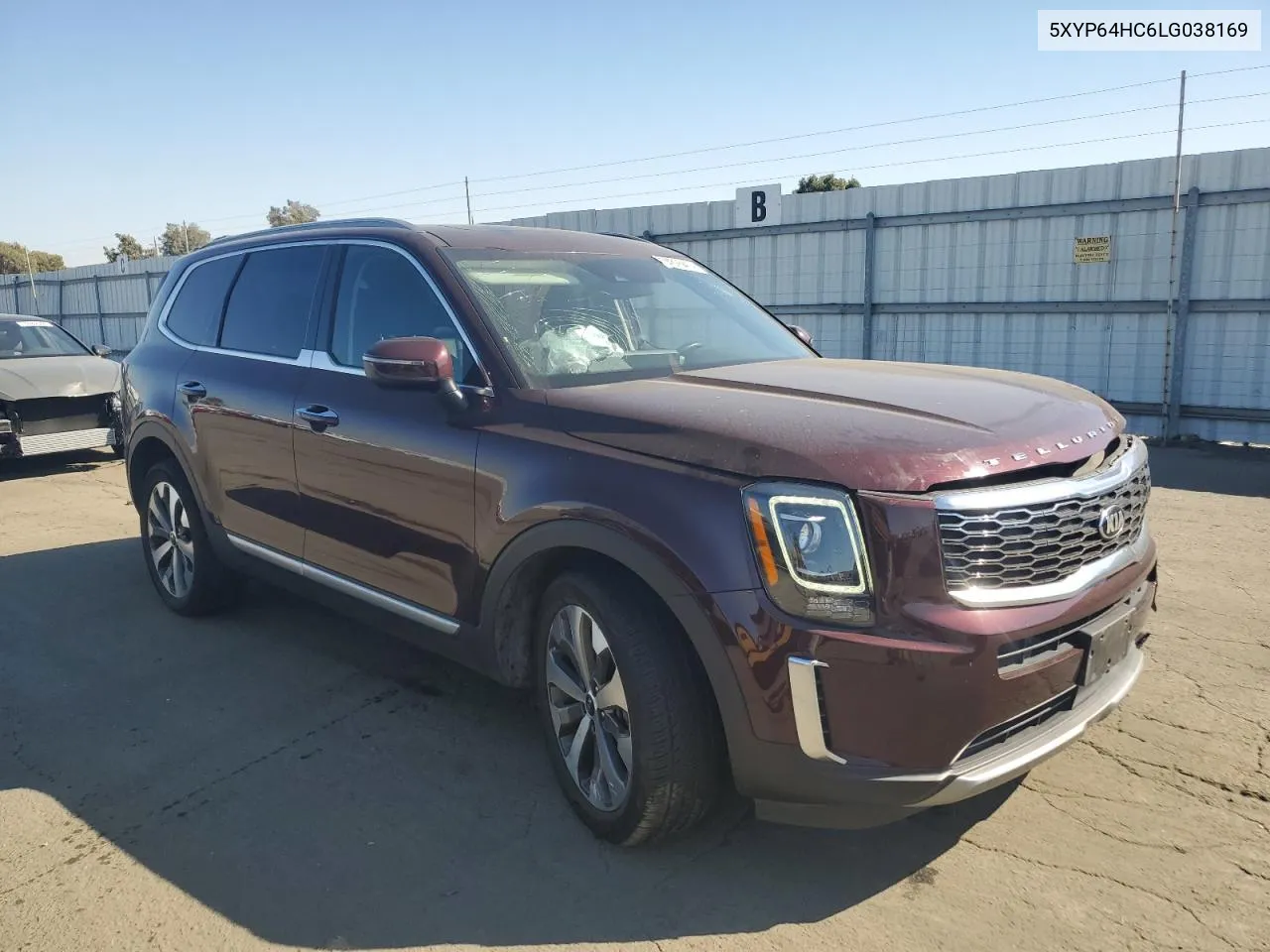 2020 Kia Telluride S VIN: 5XYP64HC6LG038169 Lot: 74375414