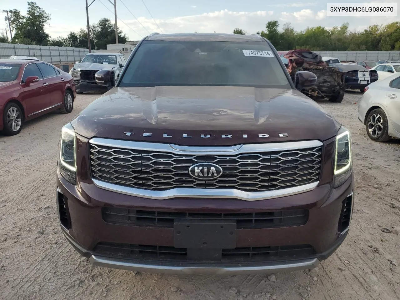 2020 Kia Telluride Ex VIN: 5XYP3DHC6LG086070 Lot: 74975714